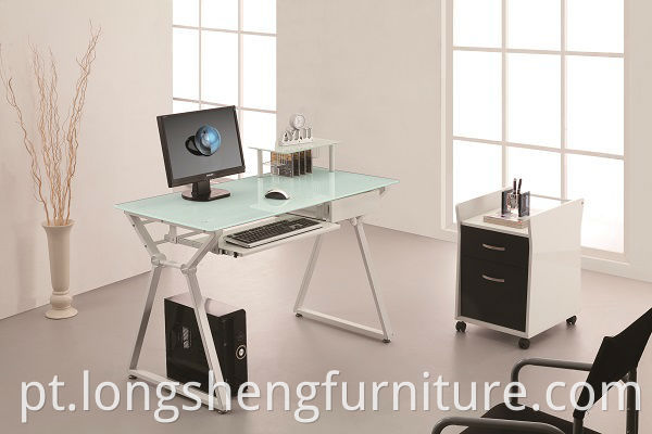 Projeto doméstico de escrivaninhas de computador baratas para venda com peças de mesa de computador (fornecedor LONSHINE feito na China)